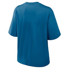 New England Patriots Women's Glory Arch Boxy T-Shirt - Blue T-shirts