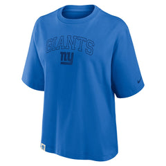 New York Giants Women's Glory Arch Boxy T-Shirt - Royal T-shirts