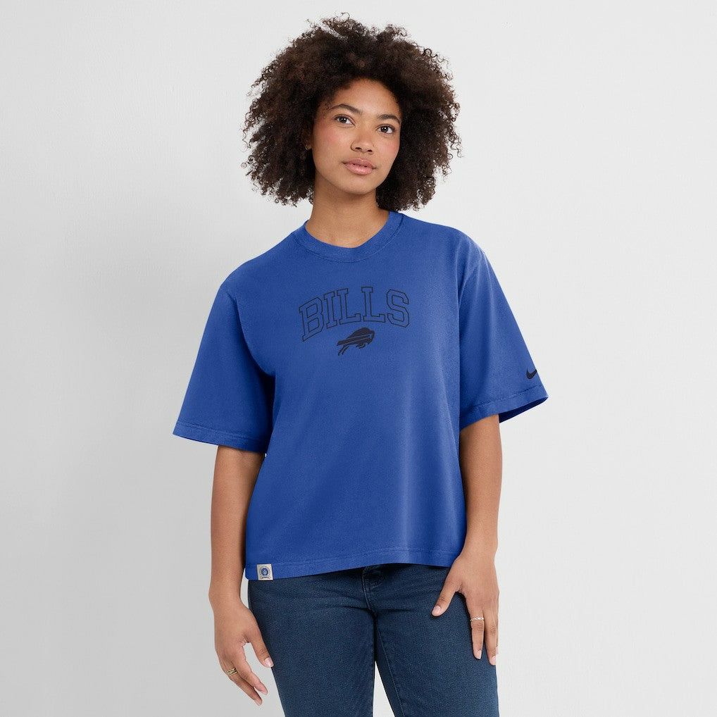 Buffalo Bills Women's Glory Arch Boxy T-Shirt - Royal T-shirts