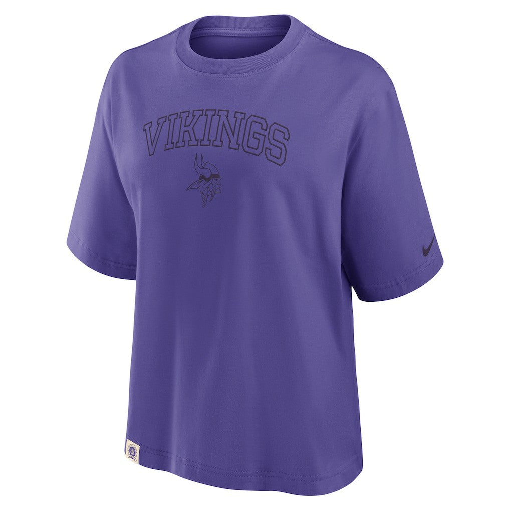 Minnesota Vikings Women's Glory Arch Boxy T-Shirt - Purple T-shirts