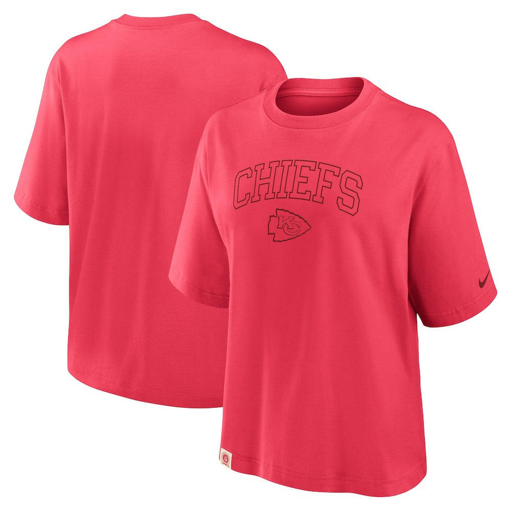 Kansas City Chiefs Women's Glory Arch Boxy T-Shirt - Red T-shirts