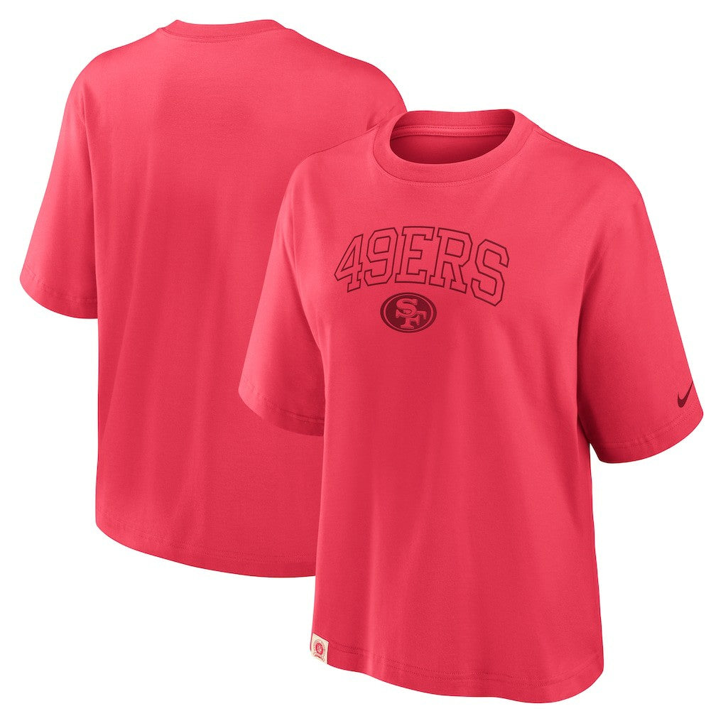 San Francisco 49ers Women's Glory Arch Boxy T-Shirt - Scarlet T-shirts