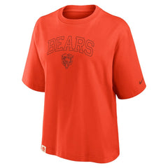 Chicago Bears Women's Glory Arch Boxy T-Shirt - Orange T-shirts