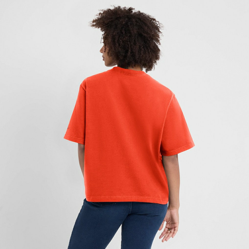 Chicago Bears Women's Glory Arch Boxy T-Shirt - Orange T-shirts