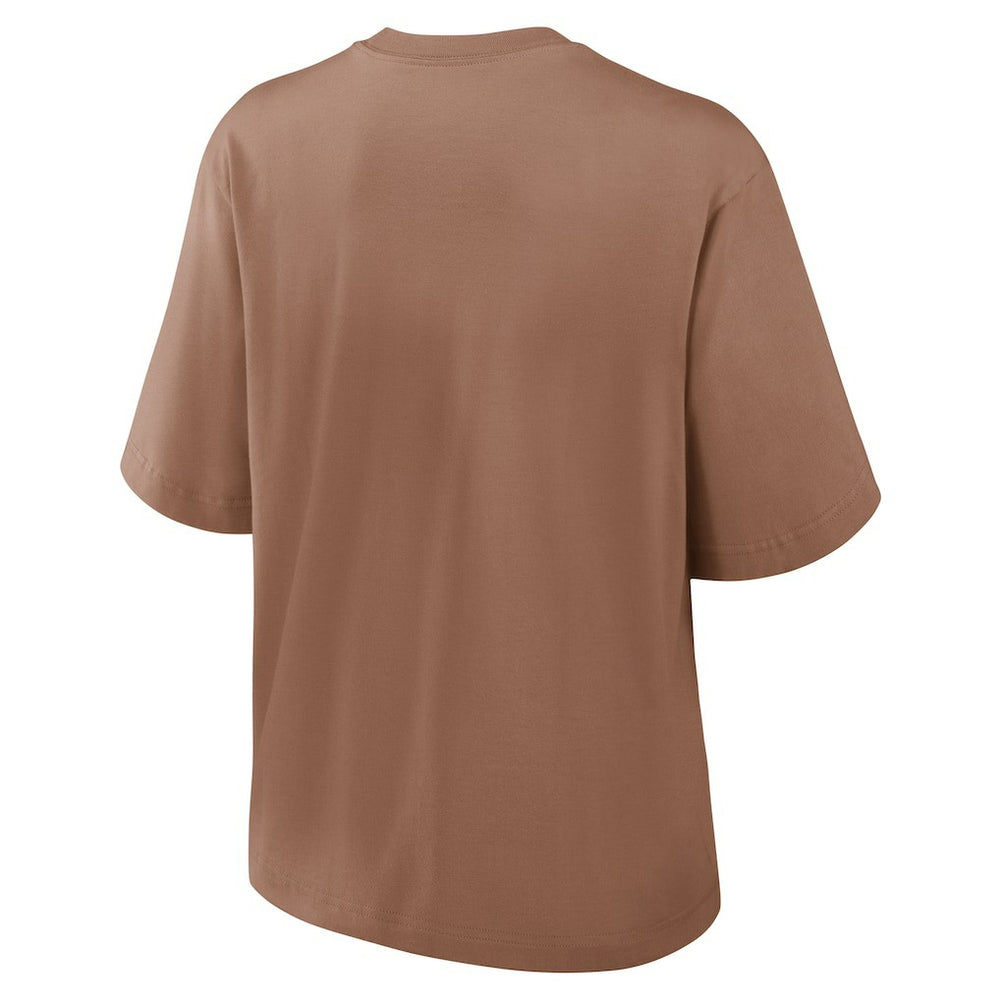 Cleveland Browns Women's Glory Arch Boxy T-Shirt - Brown T-shirts