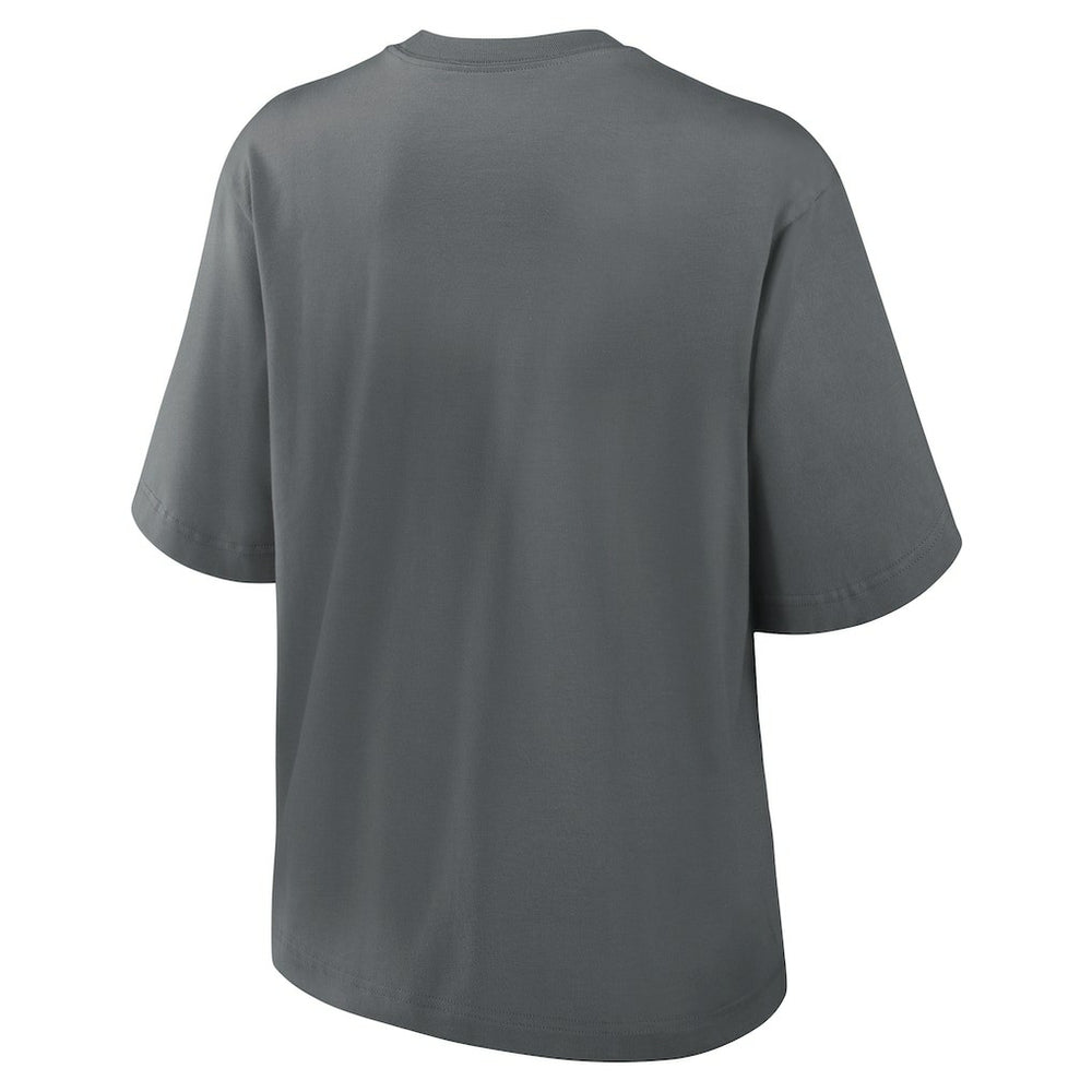 Pittsburgh Steelers Women's Glory Arch Boxy T-Shirt - Charcoal T-shirts