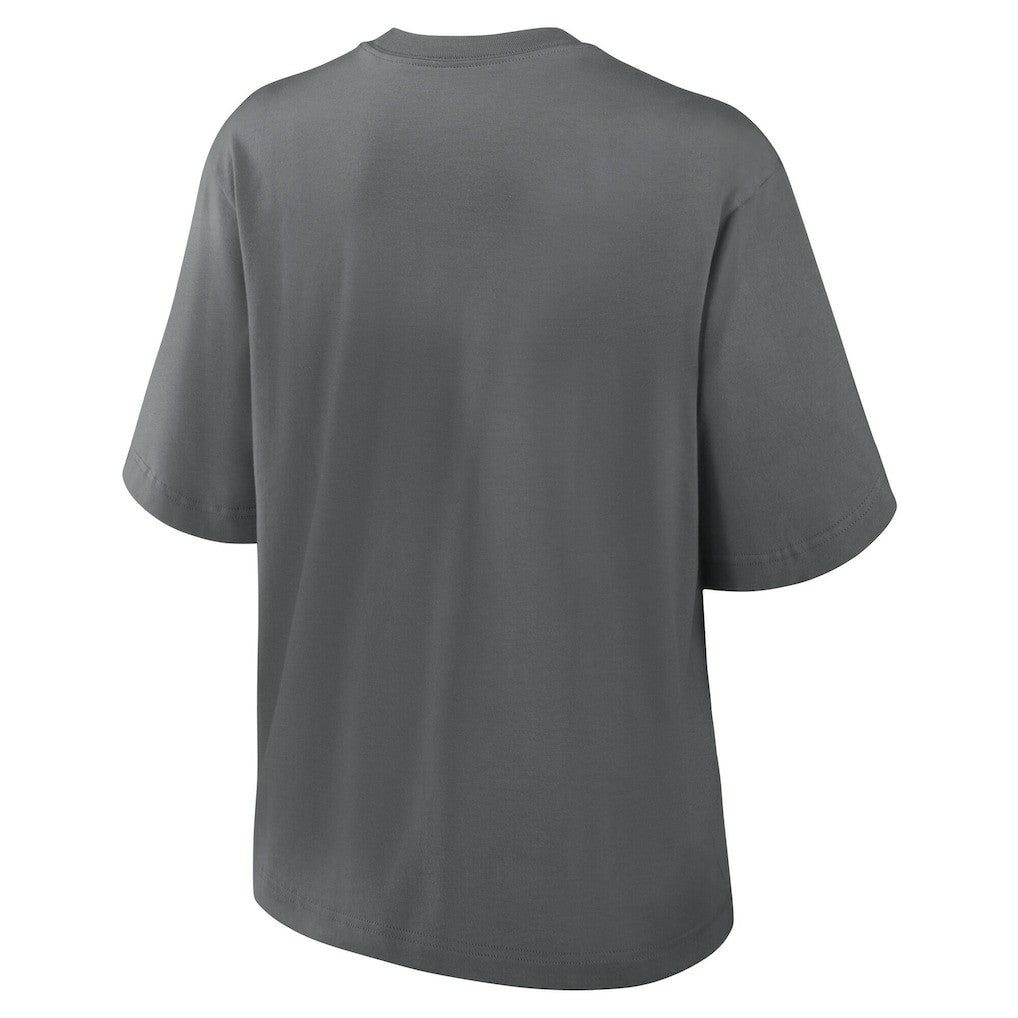 New Orleans Saints Women's Glory Arch Boxy T-Shirt - Charcoal T-shirts