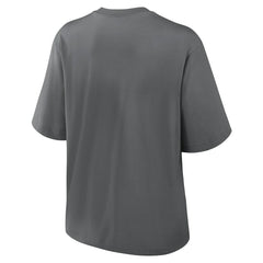 New Orleans Saints Women's Glory Arch Boxy T-Shirt - Charcoal T-shirts