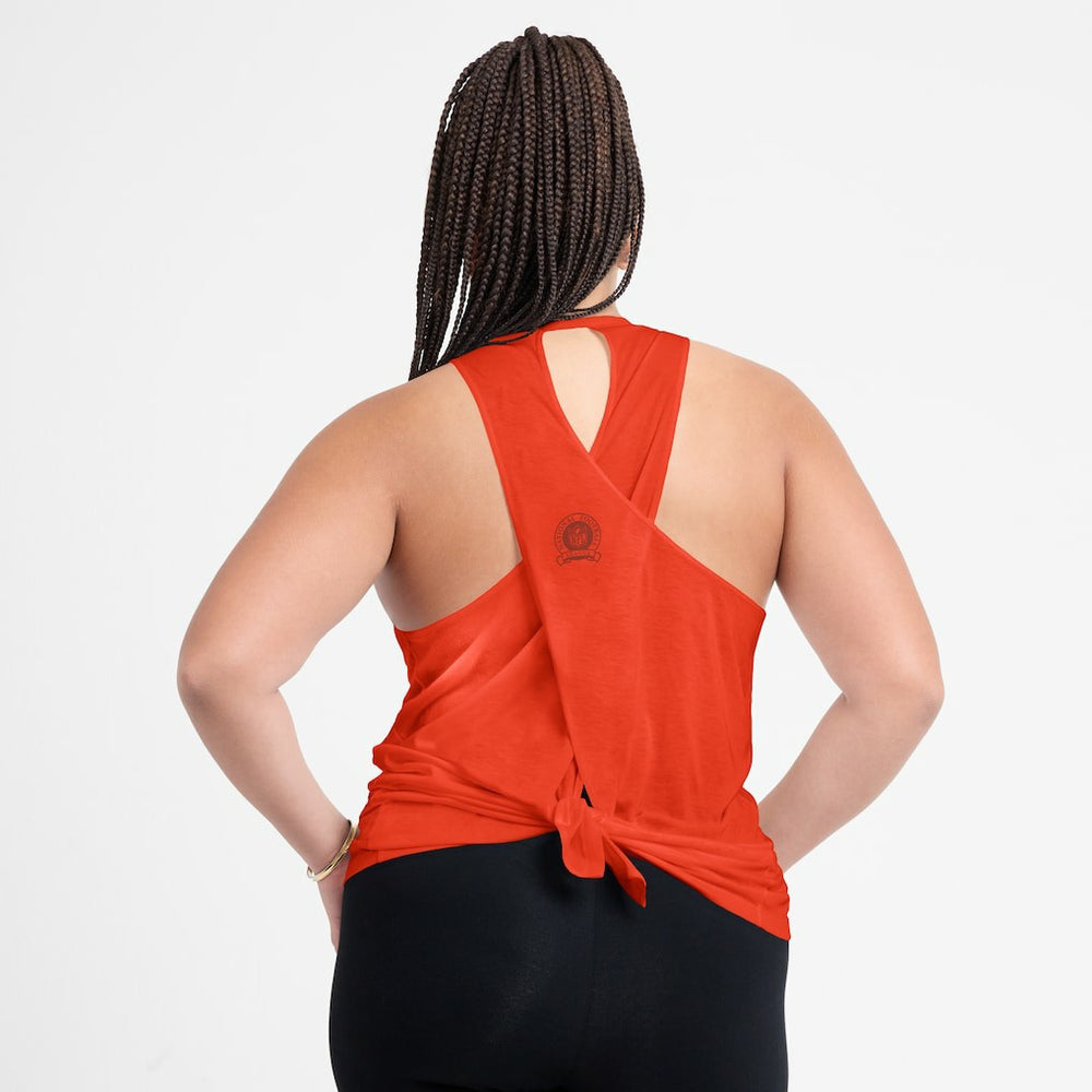 Cincinnati Bengals Women's Glory Open-Back Crisscross Dri-FIT Tank Top - Orange Tops