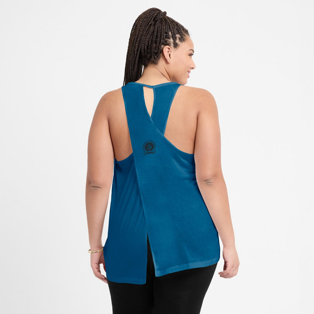 Seattle Seahawks Women's Glory Open-Back Crisscross Dri-FIT Tank Top - College Navy Tops