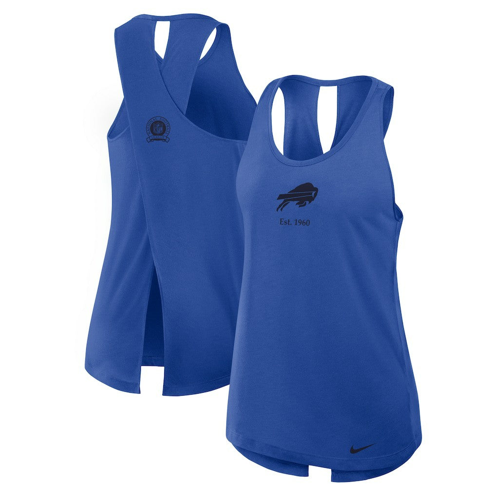 Buffalo Bills Women's Glory Open-Back Crisscross Dri-FIT Tank Top - Royal Tops