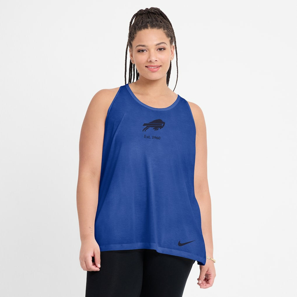 Buffalo Bills Women's Glory Open-Back Crisscross Dri-FIT Tank Top - Royal Tops