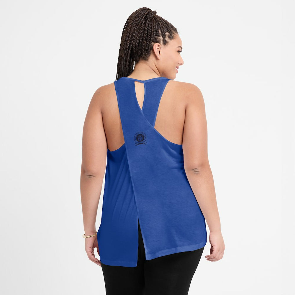 Buffalo Bills Women's Glory Open-Back Crisscross Dri-FIT Tank Top - Royal Tops