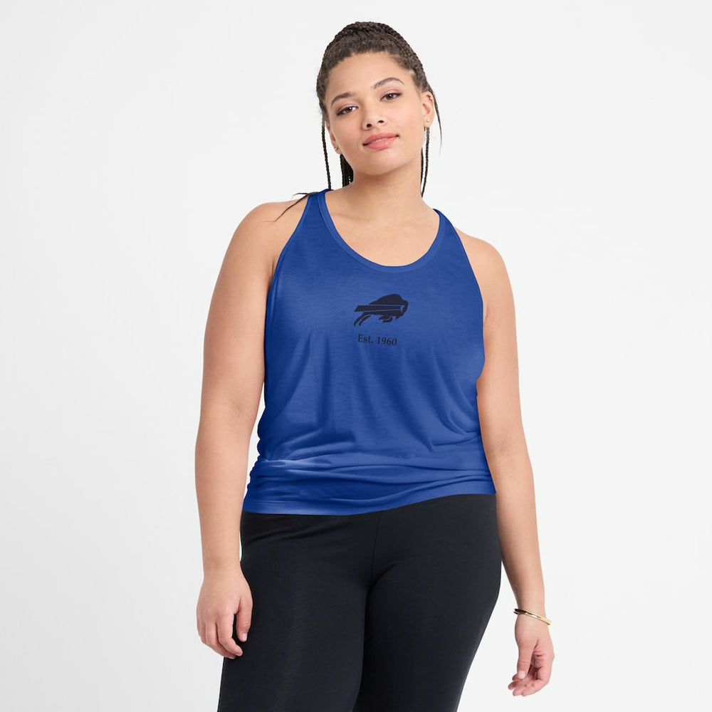 Buffalo Bills Women's Glory Open-Back Crisscross Dri-FIT Tank Top - Royal Tops