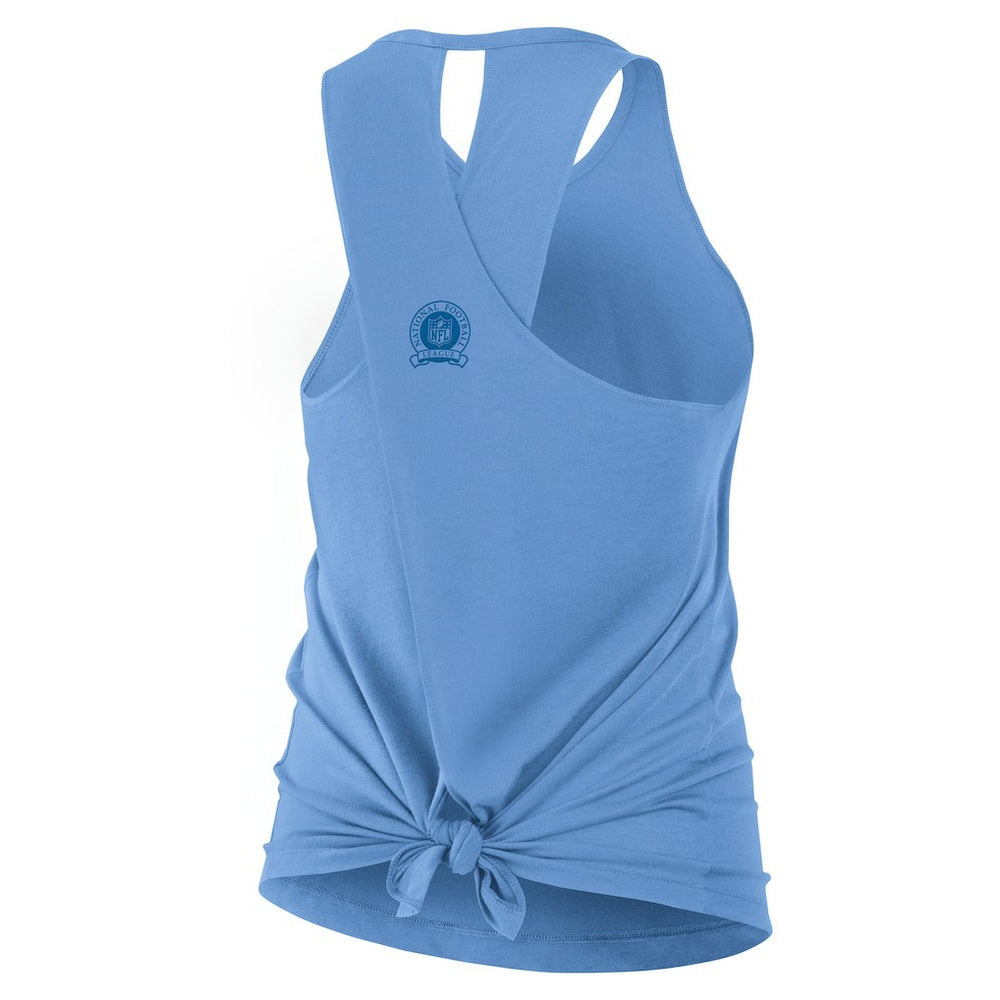 Los Angeles Chargers Women's Glory Open-Back Crisscross Dri-FIT Tank Top - Powder Blue Tops