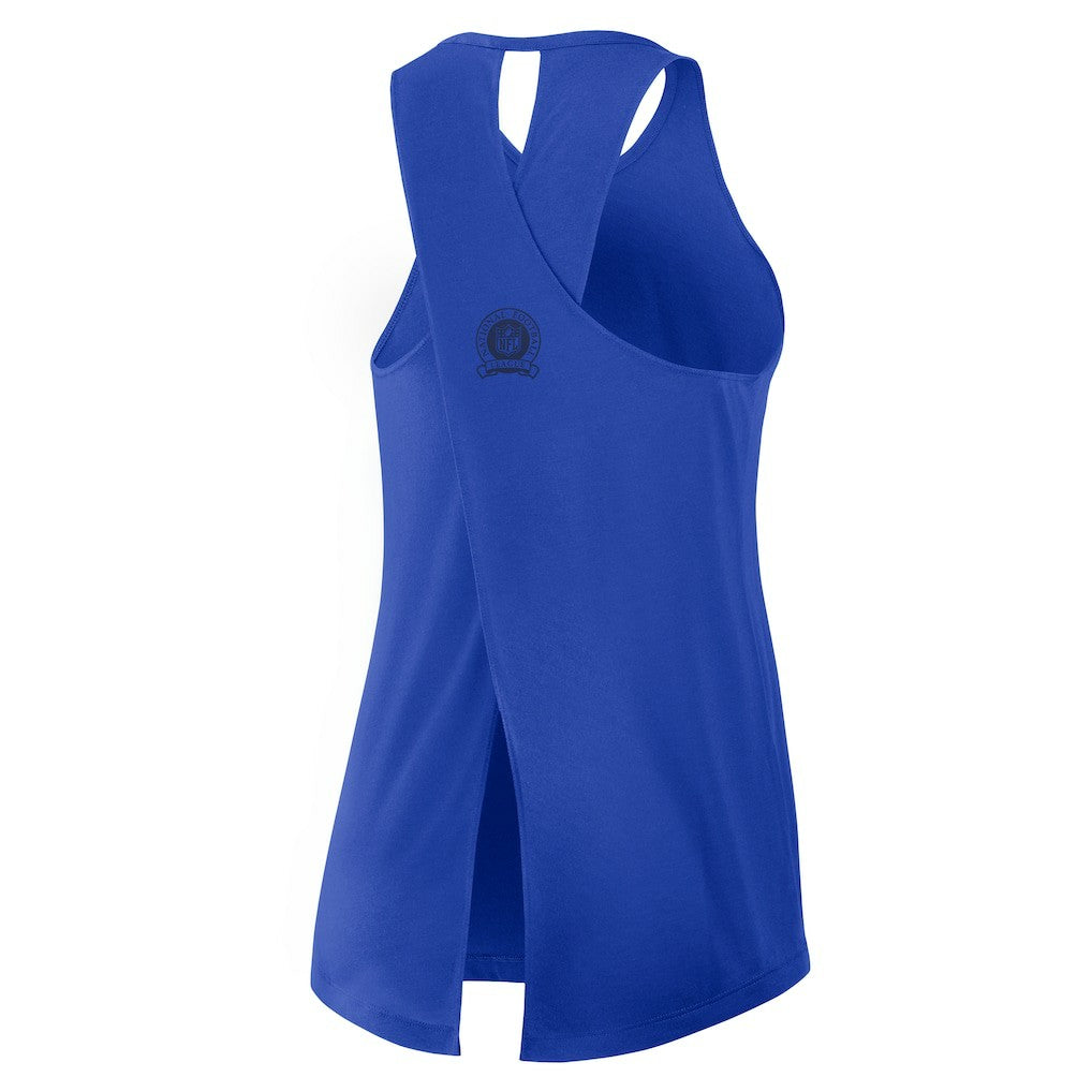 Los Angeles Rams Women's Glory Open-Back Crisscross Dri-FIT Tank Top - Royal Tops