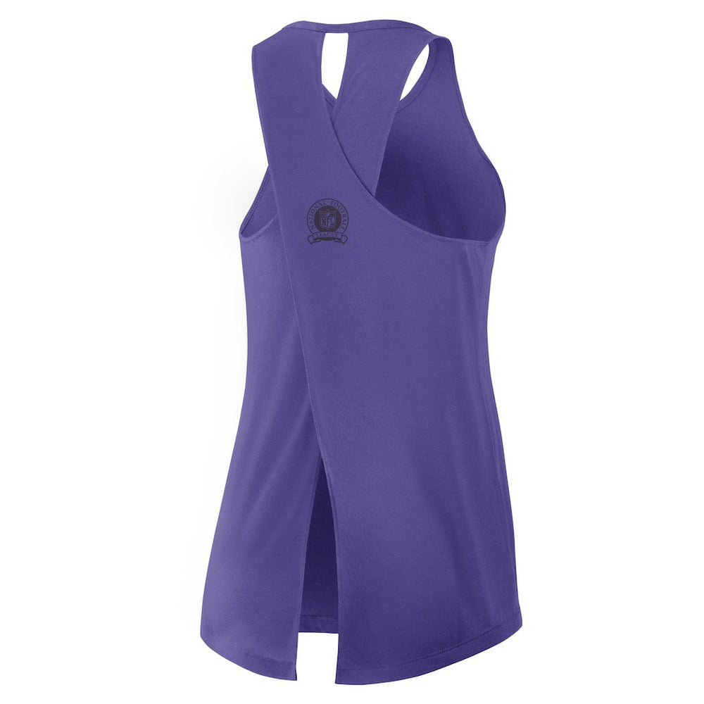 Minnesota Vikings Women's Glory Open-Back Crisscross Dri-FIT Tank Top - Purple Tops