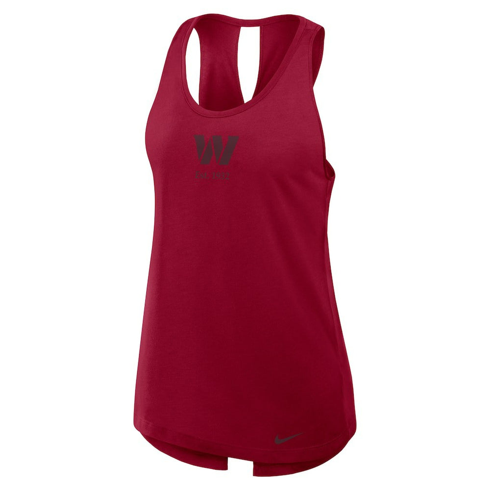 Washington Commanders Women's Glory Open-Back Crisscross Dri-FIT Tank Top - Burgundy Tops