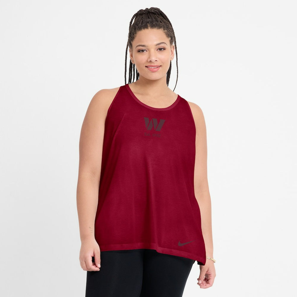 Washington Commanders Women's Glory Open-Back Crisscross Dri-FIT Tank Top - Burgundy Tops