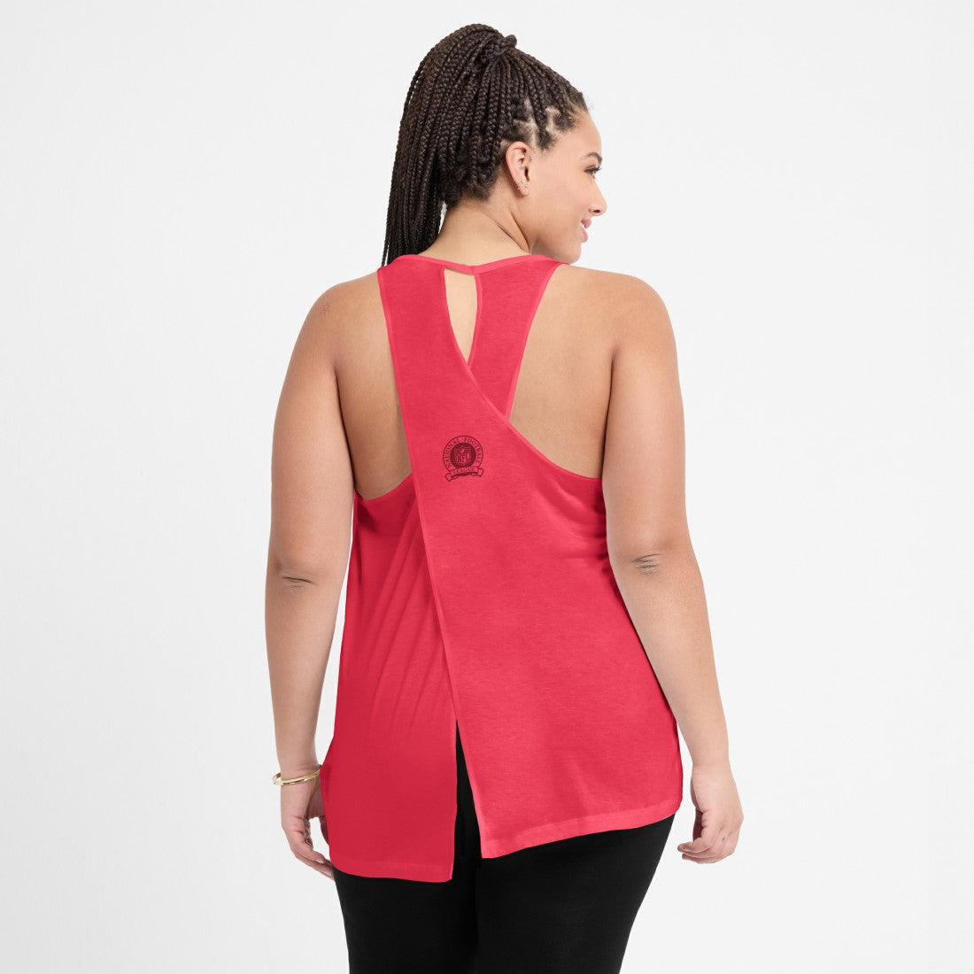 Tampa Bay Buccaneers Women's Glory Open-Back Crisscross Dri-FIT Tank Top - Light Red Tops