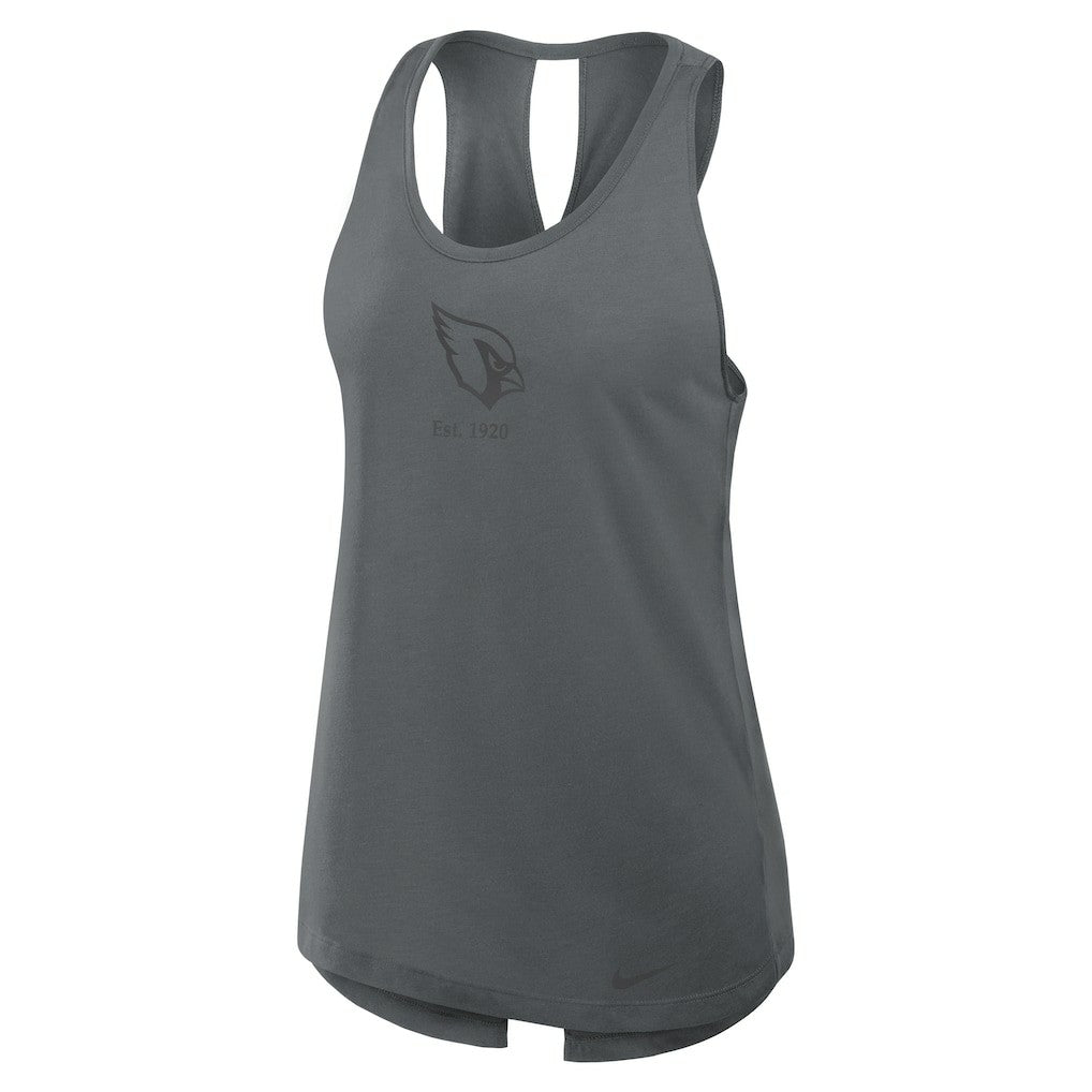 Arizona Cardinals Women's Glory Open-Back Crisscross Dri-FIT Tank Top - Charcoal Tops