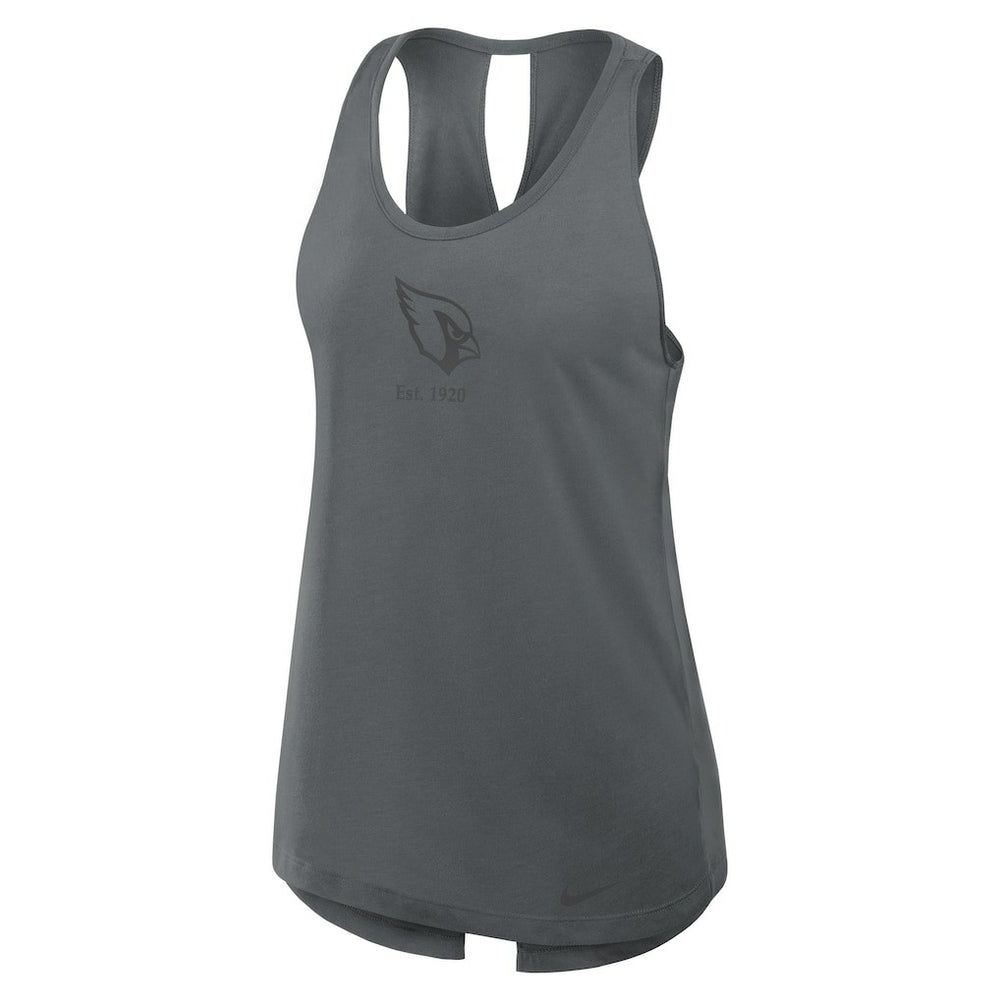 Arizona Cardinals Women's Glory Open-Back Crisscross Dri-FIT Tank Top - Charcoal Tops