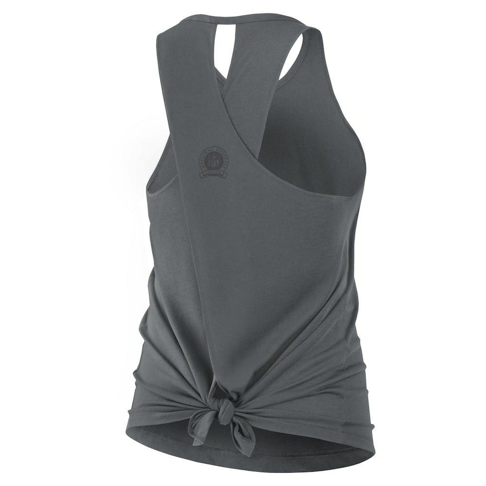 Pittsburgh Steelers Women's Glory Open-Back Crisscross Dri-FIT Tank Top - Charcoal Tops