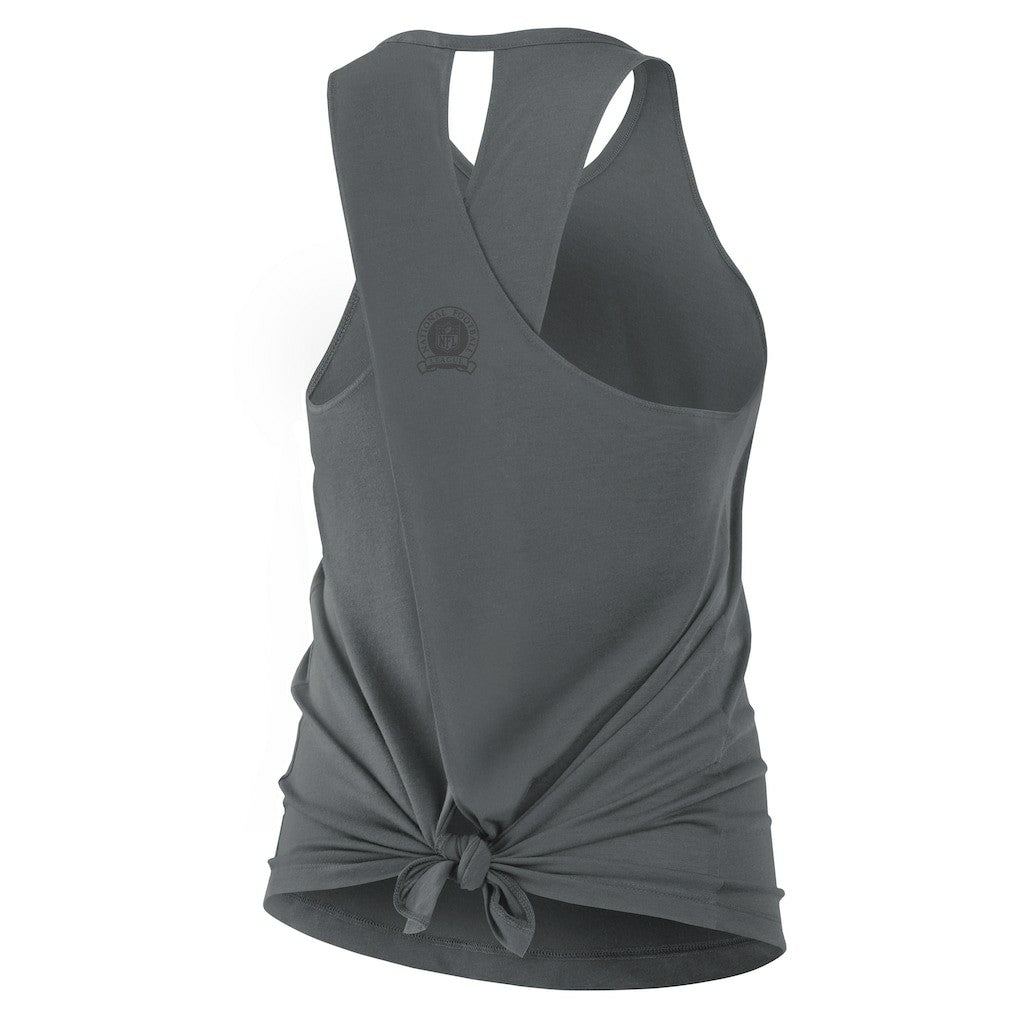 Philadelphia Eagles Women's Glory Open-Back Crisscross Dri-FIT Tank Top - Charcoal Tops