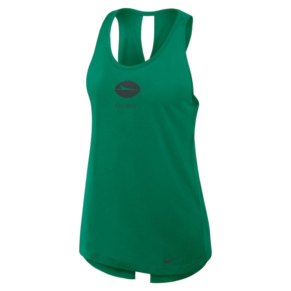 New York Jets Women's Glory Open-Back Crisscross Dri-FIT Tank Top - Green Tops