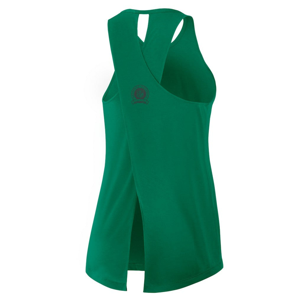 New York Jets Women's Glory Open-Back Crisscross Dri-FIT Tank Top - Green Tops