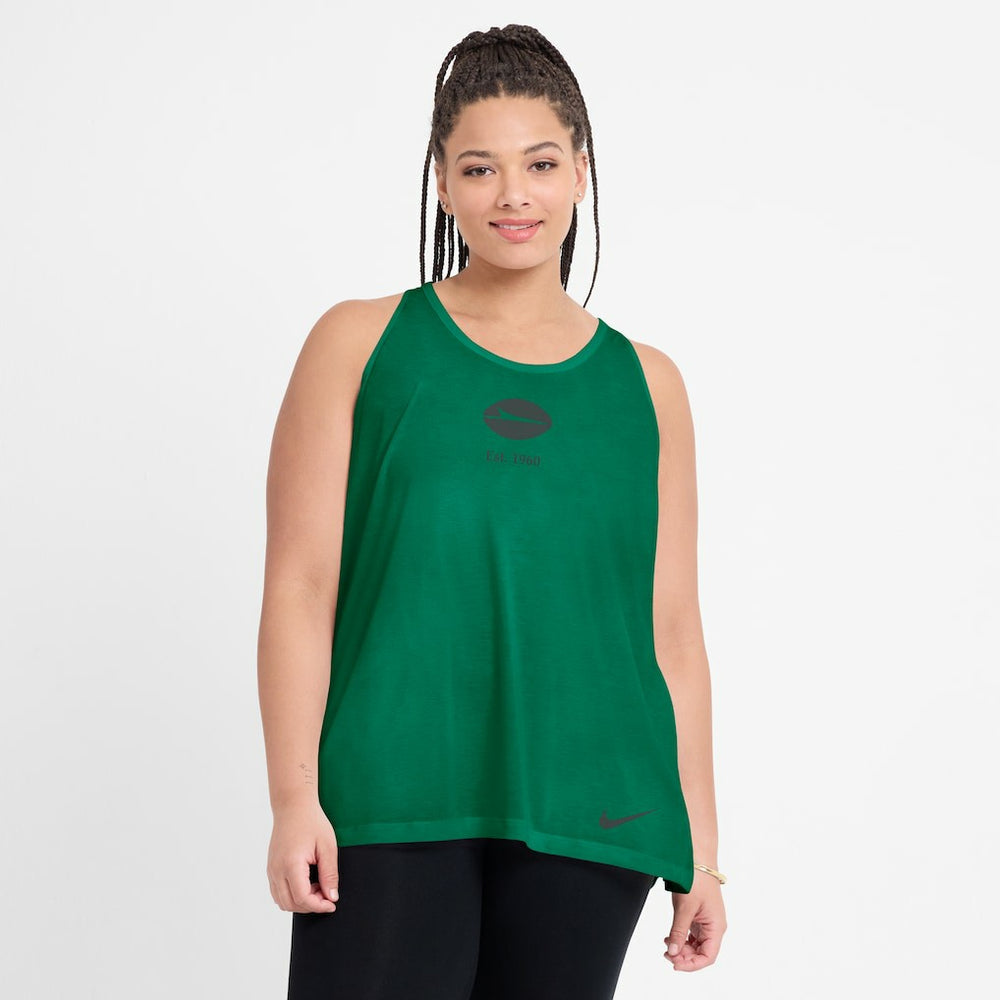 New York Jets Women's Glory Open-Back Crisscross Dri-FIT Tank Top - Green Tops