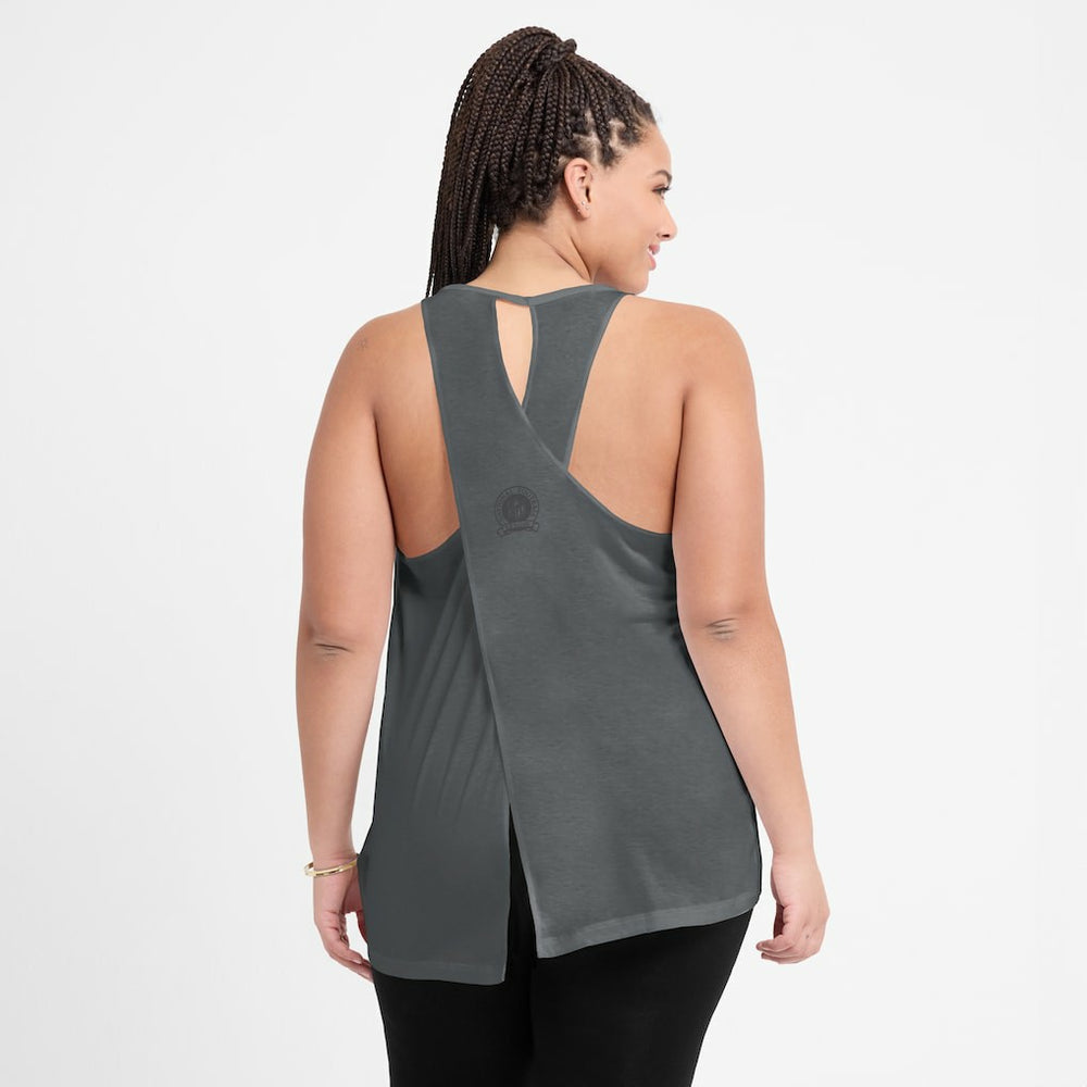 Jacksonville Jaguars Women's Glory Open-Back Crisscross Dri-FIT Tank Top - Charcoal Tops