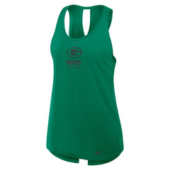 Green Bay Packers Women's Glory Open-Back Crisscross Dri-FIT Tank Top - Green Tops