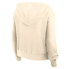 Minnesota Vikings Women's Glory Cropped Full-Zip Hoodie - Cream Hoodies