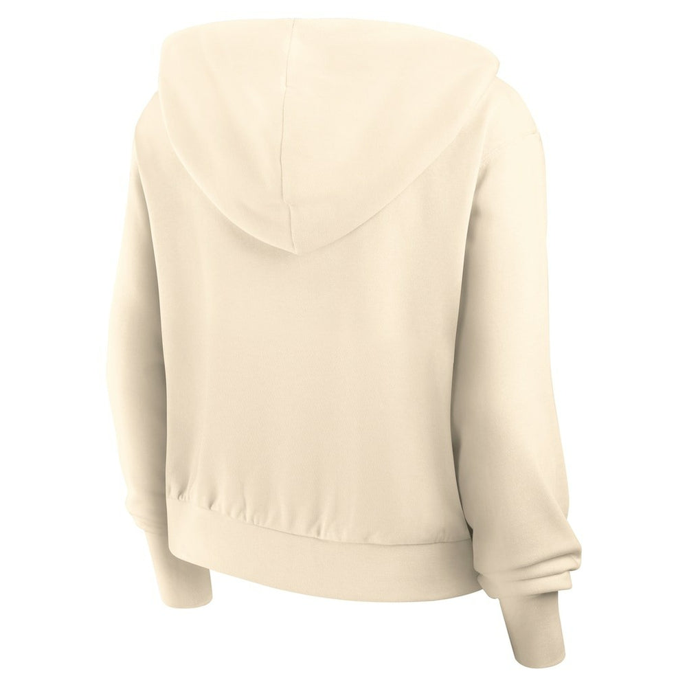 Philadelphia Eagles Women's Glory Cropped Full-Zip Hoodie - Cream Hoodies