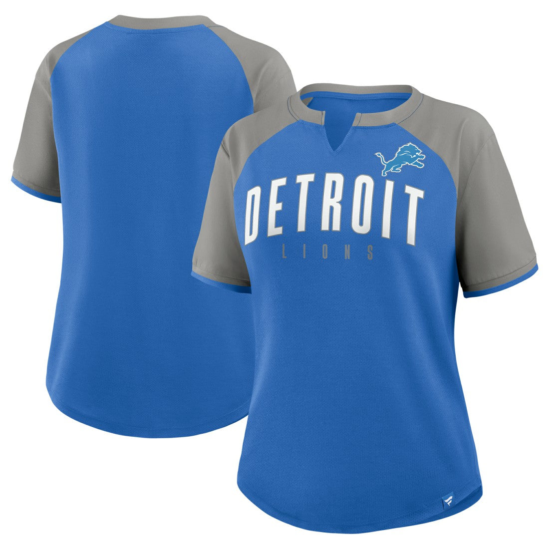 Detroit Lions Women's Height Advantage T-Shirt - Blue/Silver T-shirts