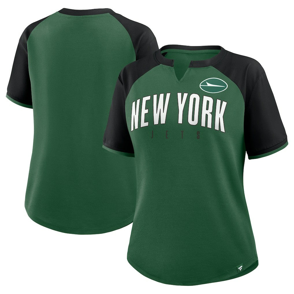 New York Jets Women's Height Advantage T-Shirt - Green/Black T-shirts