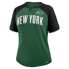 New York Jets Women's Height Advantage T-Shirt - Green/Black T-shirts