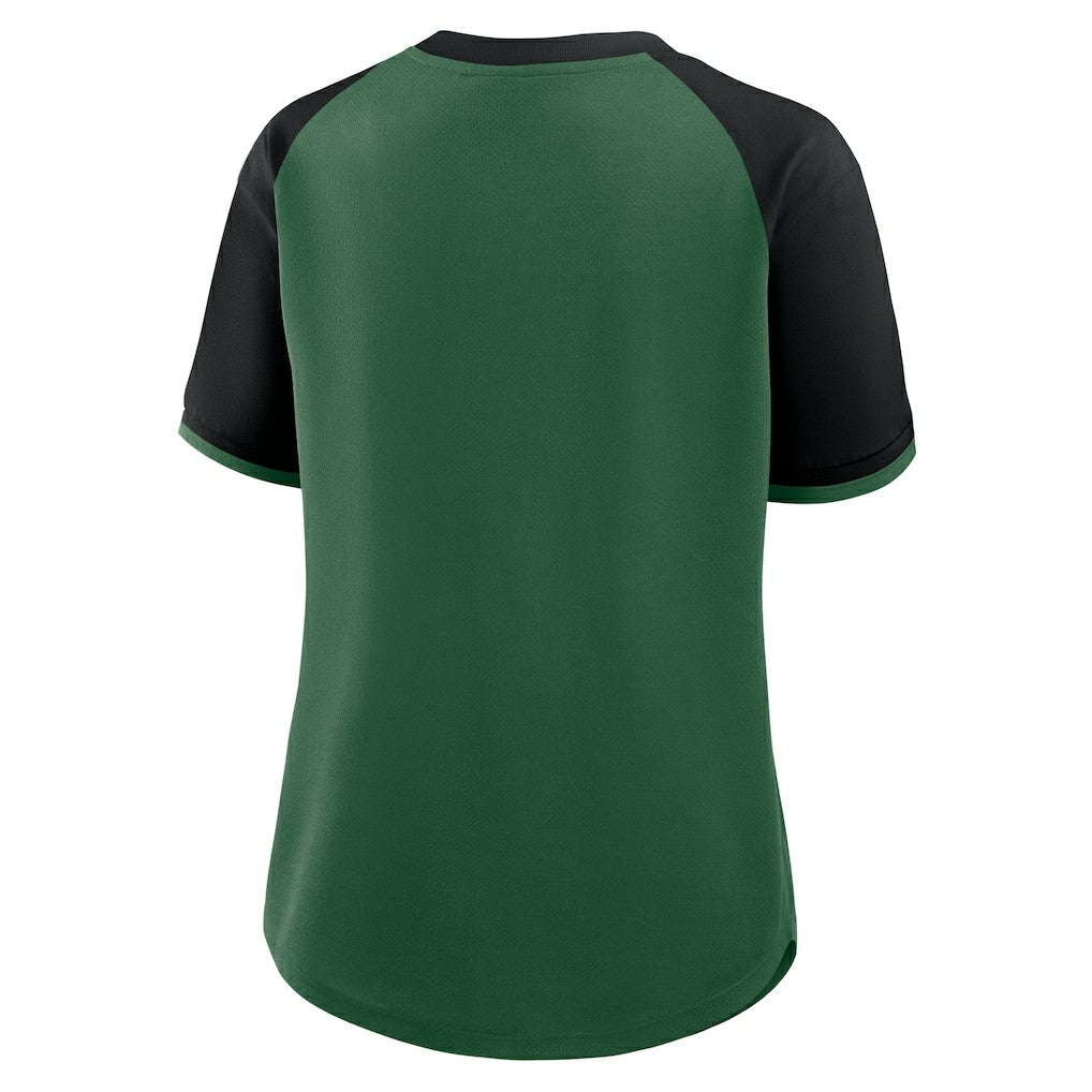 New York Jets Women's Height Advantage T-Shirt - Green/Black T-shirts