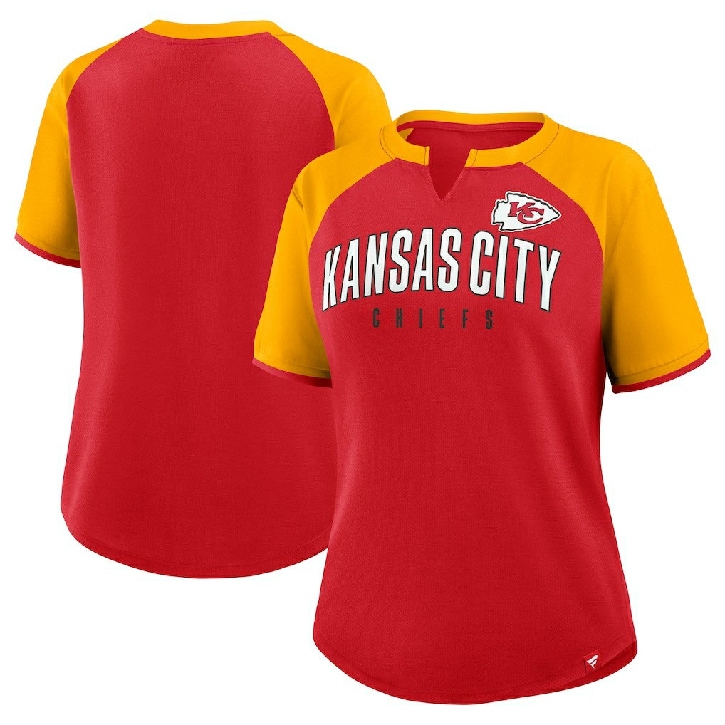 Kansas City Chiefs Women's Height Advantage T-Shirt - Red/Gold T-shirts