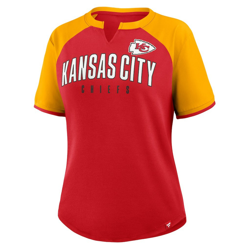 Kansas City Chiefs Women's Height Advantage T-Shirt - Red/Gold T-shirts