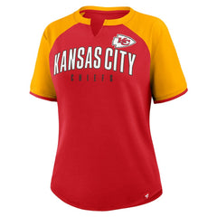 Kansas City Chiefs Women's Height Advantage T-Shirt - Red/Gold T-shirts