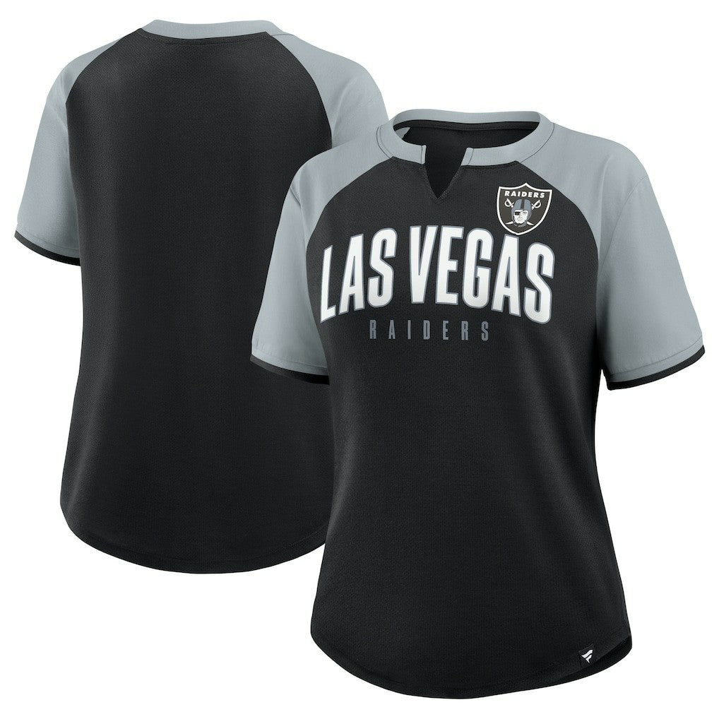 Las Vegas Raiders Women's Height Advantage T-Shirt - Black/Silver T-shirts