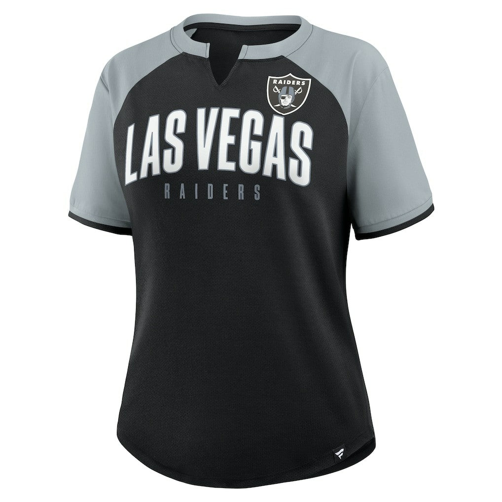 Las Vegas Raiders Women's Height Advantage T-Shirt - Black/Silver T-shirts