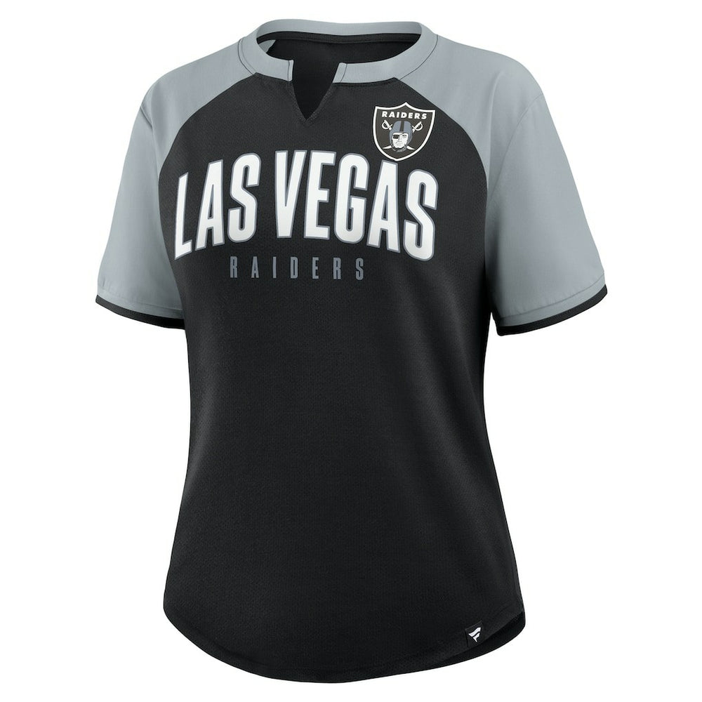 Las Vegas Raiders Women's Height Advantage T-Shirt - Black/Silver T-shirts