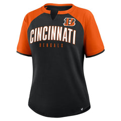Cincinnati Bengals Women's Height Advantage T-Shirt - Black/Orange T-shirts