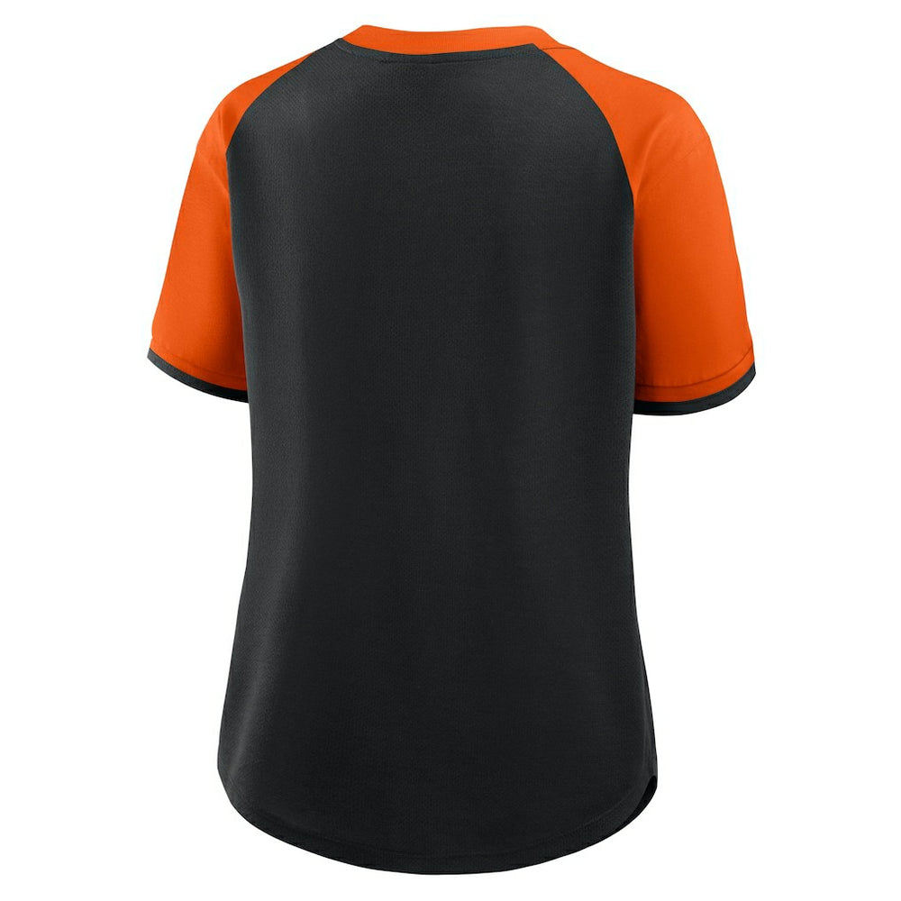 Cincinnati Bengals Women's Height Advantage T-Shirt - Black/Orange T-shirts