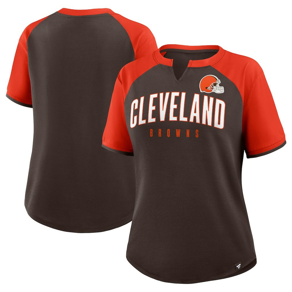 Cleveland Browns Women's Height Advantage T-Shirt - Brown/Orange T-shirts
