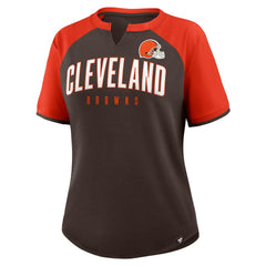 Cleveland Browns Women's Height Advantage T-Shirt - Brown/Orange T-shirts