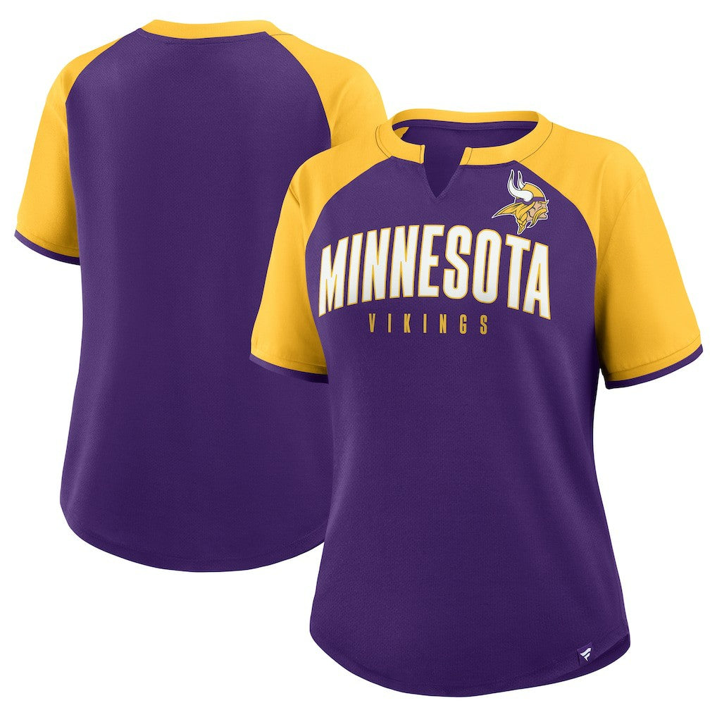Minnesota Vikings Women's Height Advantage T-Shirt - Purple/Gold T-shirts
